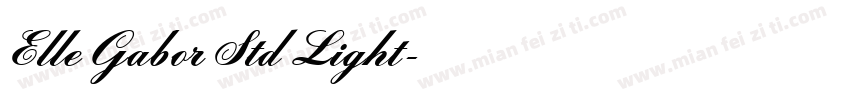 Elle Gabor Std Light字体转换